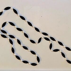 Black and white bead necklace
